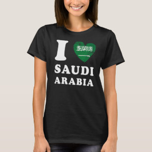 I Love Saudi Arabia  Heart Flag Saudi Arabia T-Shirt