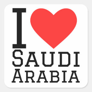 I love Saudi Arabia  Square Sticker