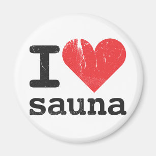 I Love Sauna Magnet