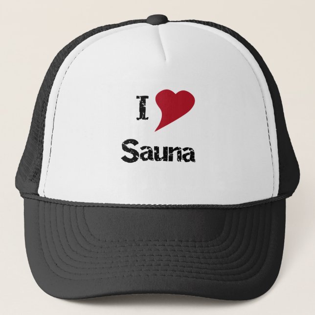 I Love Sauna Trucker Hat (Front)