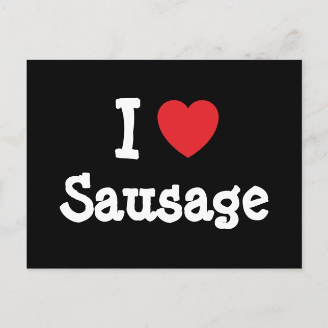 I love Sausage heart T-Shirt Postcard (Front)