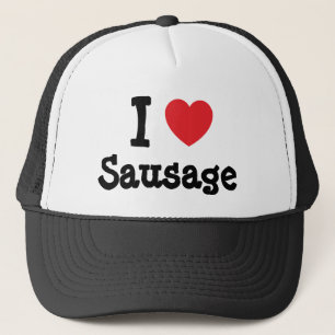 I love Sausage heart T-Shirt Trucker Hat