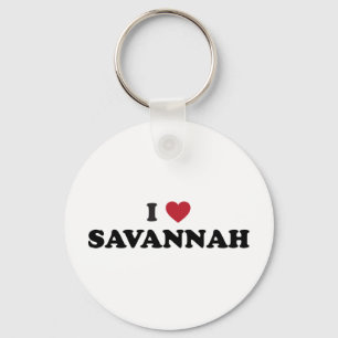 I Love Savannah Georgia Key Ring