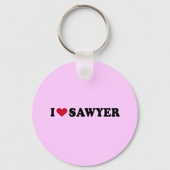 I LOVE SAWYER KEY RING (Front)