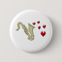 I Love Saxaphone Hearts