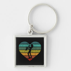 I Love Saxophone And Saxophonist Key Ring