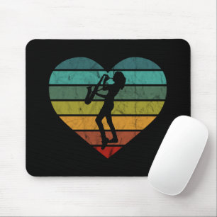I Love Saxophone And Saxophonist Mouse Mat