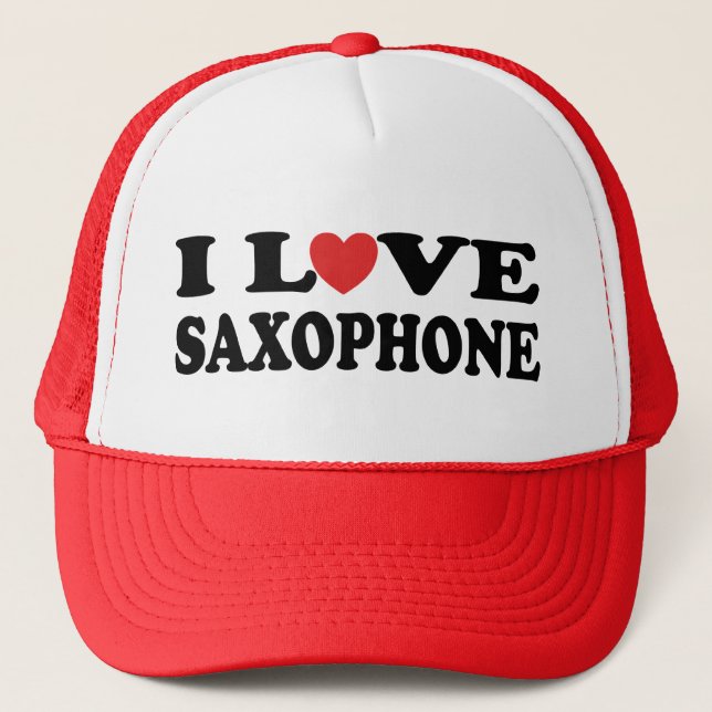 I Love Saxophone Hat (Front)