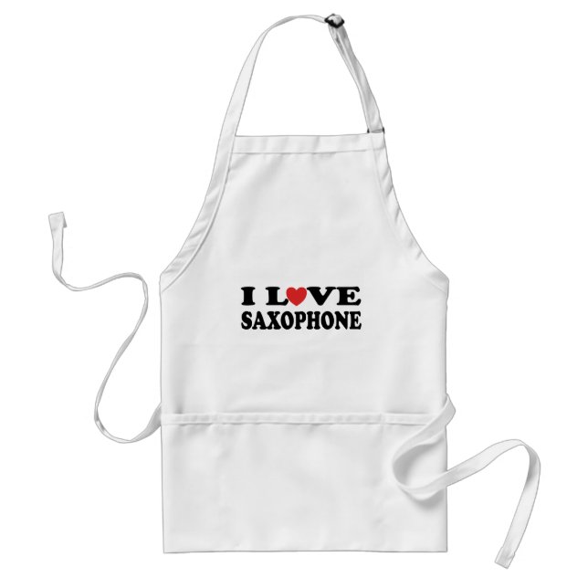 I Love Saxophone Standard Apron (Front)