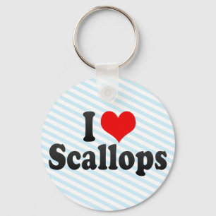I Love Scallops Key Ring