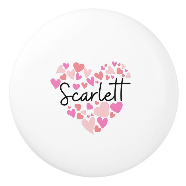 I love Scarlett Ceramic Knob (Front)