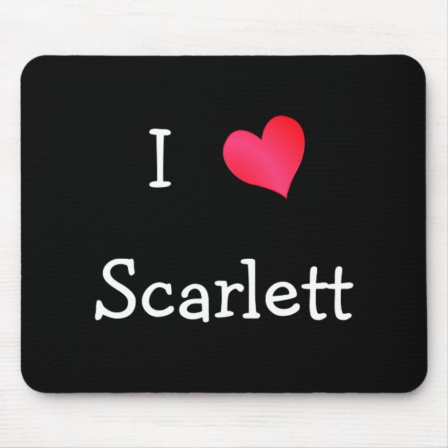 I Love Scarlett Mouse Mat (Front)