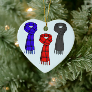 I Love Scarves! Ceramic Tree Decoration