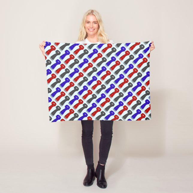 I Love Scarves! Fleece Blanket (In Situ)