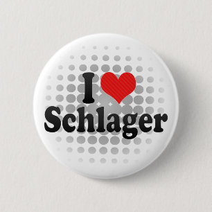 I Love Schlager 6 Cm Round Badge