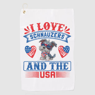 I love Schnauzers and the USA Golf Towel