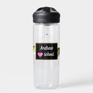 I love school and my water bottle