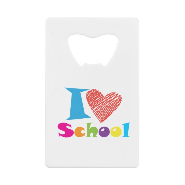 I Love School. Back To School. Cartoon Cute Heart (Front)