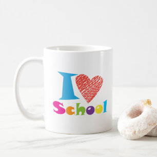 I Love School. Back to School Graduation Cartoon Coffee Mug