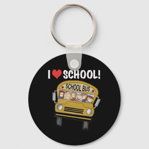 I Love School Key Ring