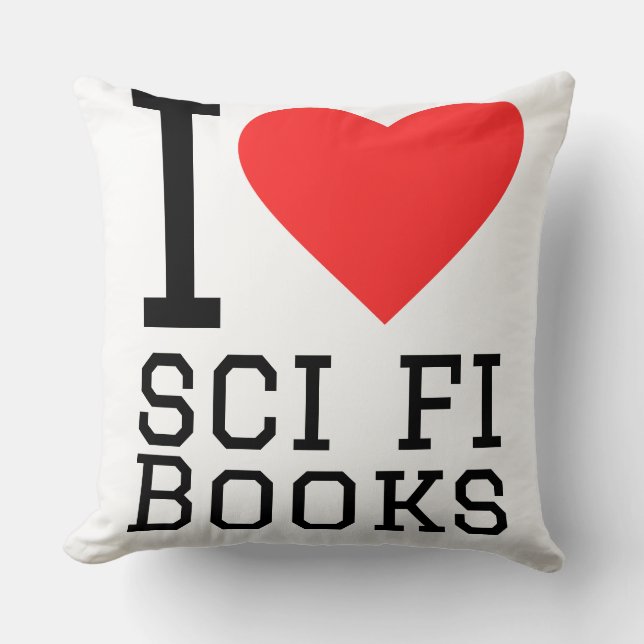 I love sci fi books cushion (Front)