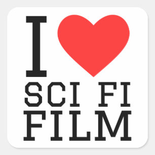 I love sci fi film  square sticker