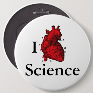 I Love Science 6 Cm Round Badge
