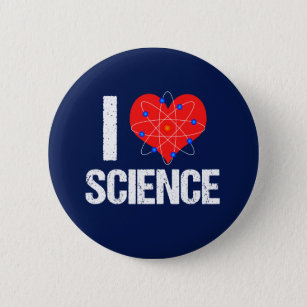 I Love Science 6 Cm Round Badge