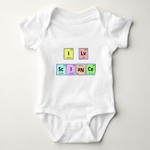 I Love Science Baby Bodysuit