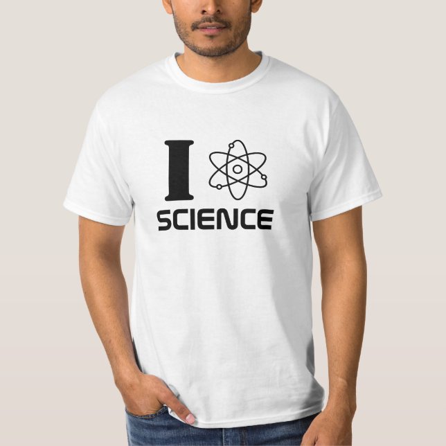 I Love Science (black text) T-Shirt (Front)