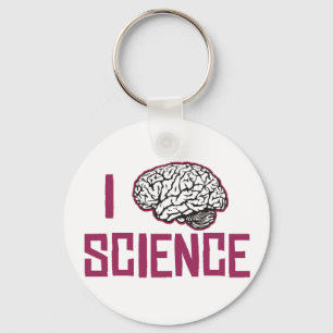 I Love Science (brain) Key Ring