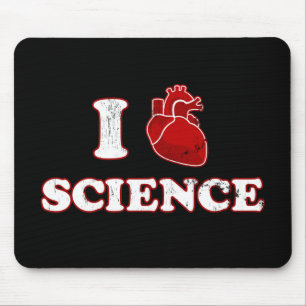 i love science / i heart science / anatomy mouse mat