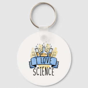 I Love Science Key Ring