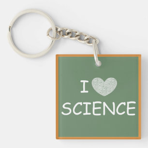 I Love Science Key Ring