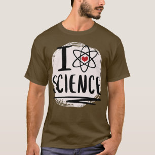 I Love Science l Cool Scientist Theme Graphic Prem T-Shirt