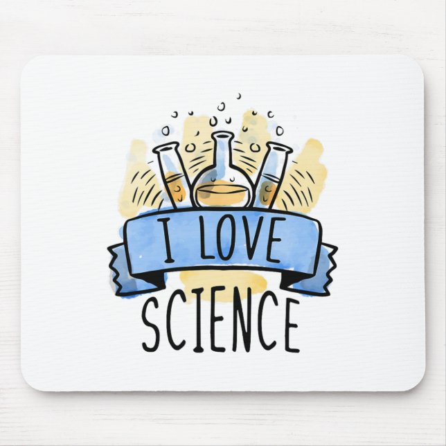 I Love Science  Mouse Mat (Front)