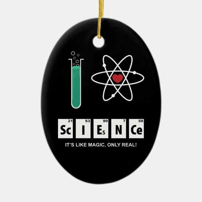 I Love Science - Ornament (Front)