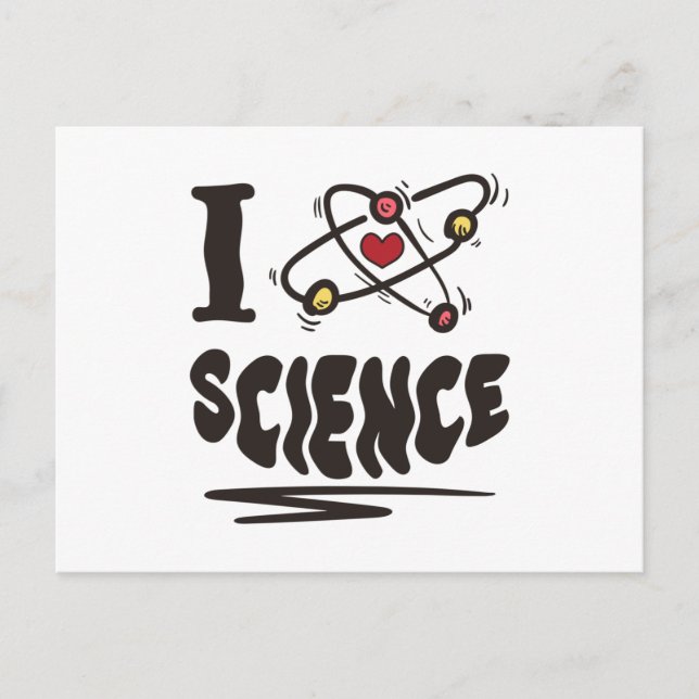 I love Science Postcard (Front)