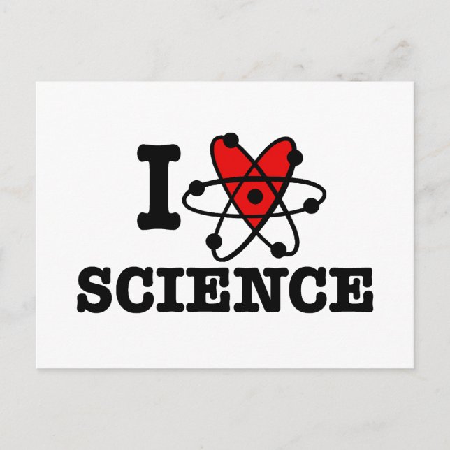 I Love Science Postcard (Front)