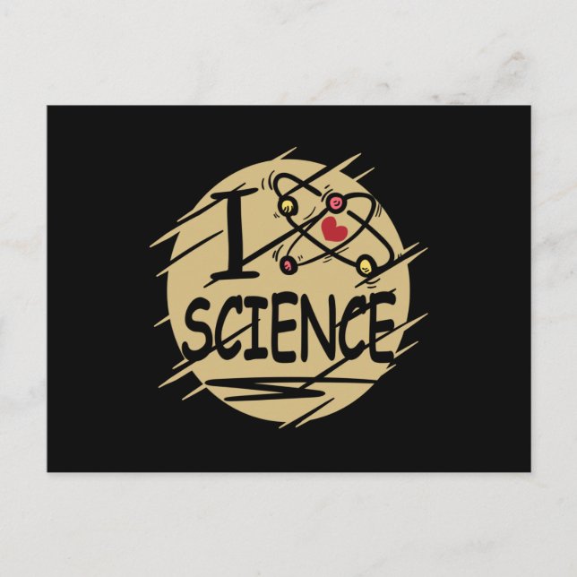 I love Science Postcard (Front)