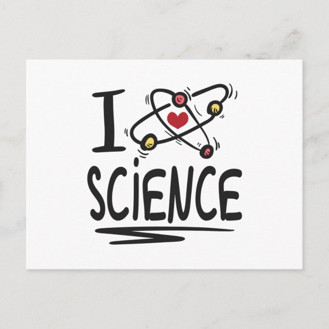I love Science Postcard (Front)