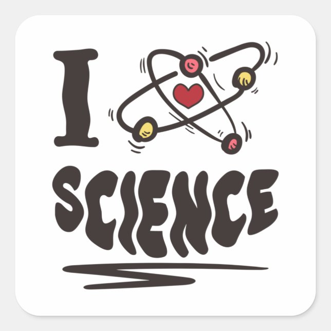 I love Science Square Sticker (Front)