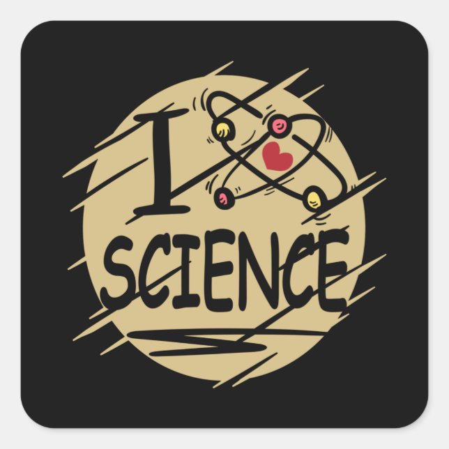 I love Science Square Sticker (Front)