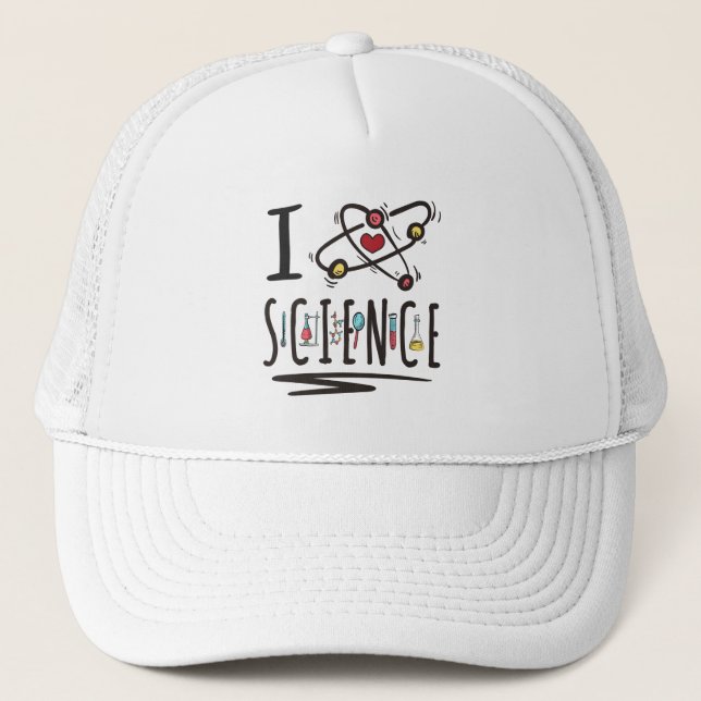 I love Science Trucker Hat (Front)