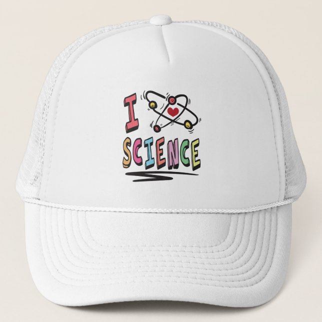 I love Science Trucker Hat (Front)