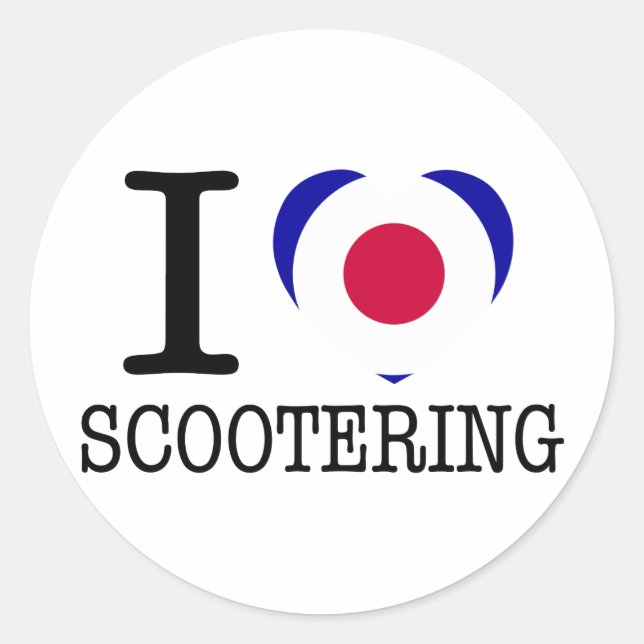 I Love Scootering Sticker (Front)