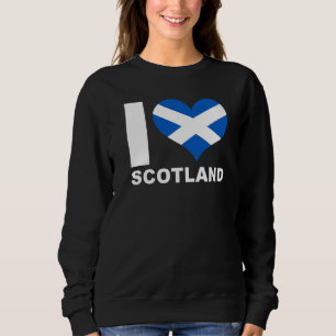 I Love Scotland Heart Flag Scotland 1 Sweatshirt