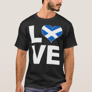 I Love Scotland Heart Flag Scotland T-Shirt