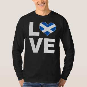 I Love Scotland Heart Flag Scotland T-Shirt