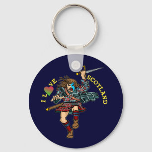I Love Scotland Key Ring